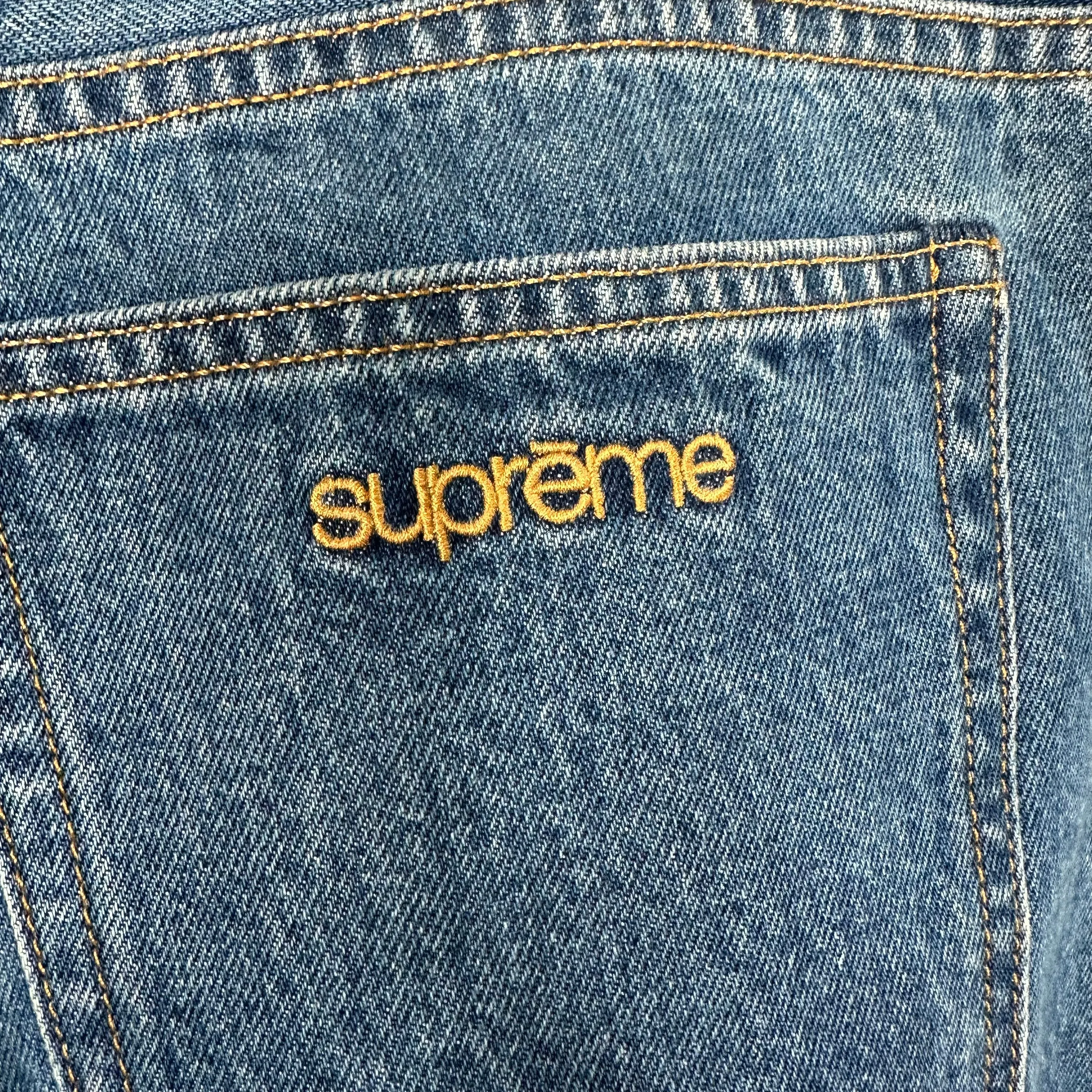 Supreme Baggy Stone Wash Denim Pants