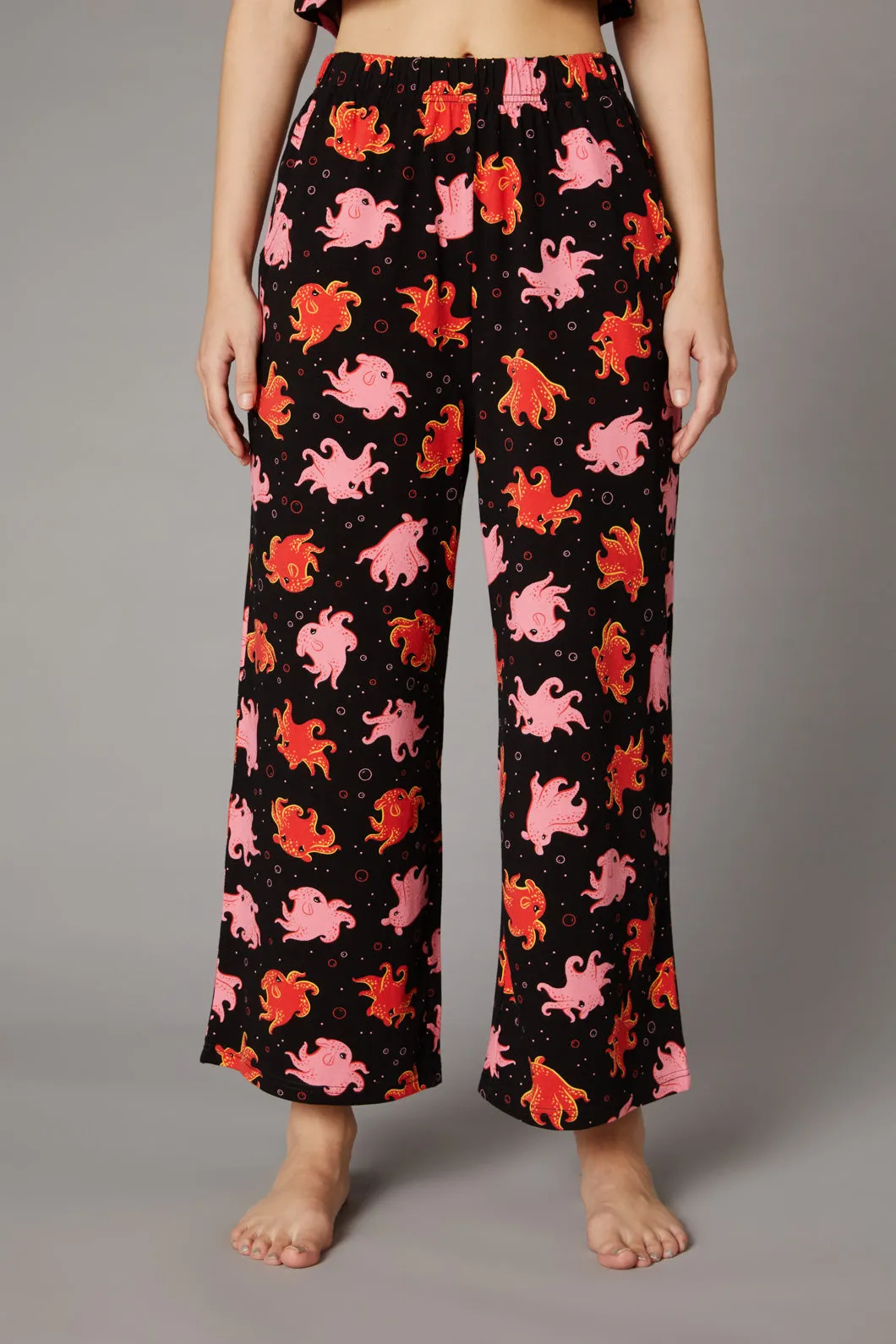 Swimming Octopus Print Pant