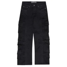 VALABASAS "TRACK" BLACK BAGGY DENIM JEAN (VLBS-BG-24)