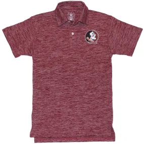 Wes & Willy Toddler/Youth Seminole Logo Cloudy Yarn Polo - Garnet