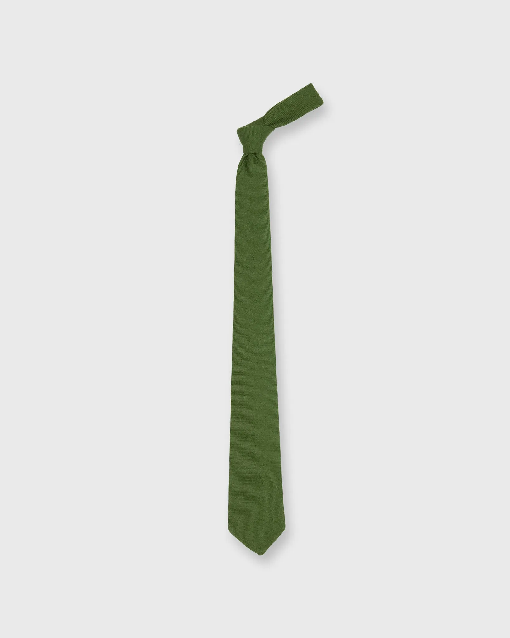 Wool Tie in Moss Flannel