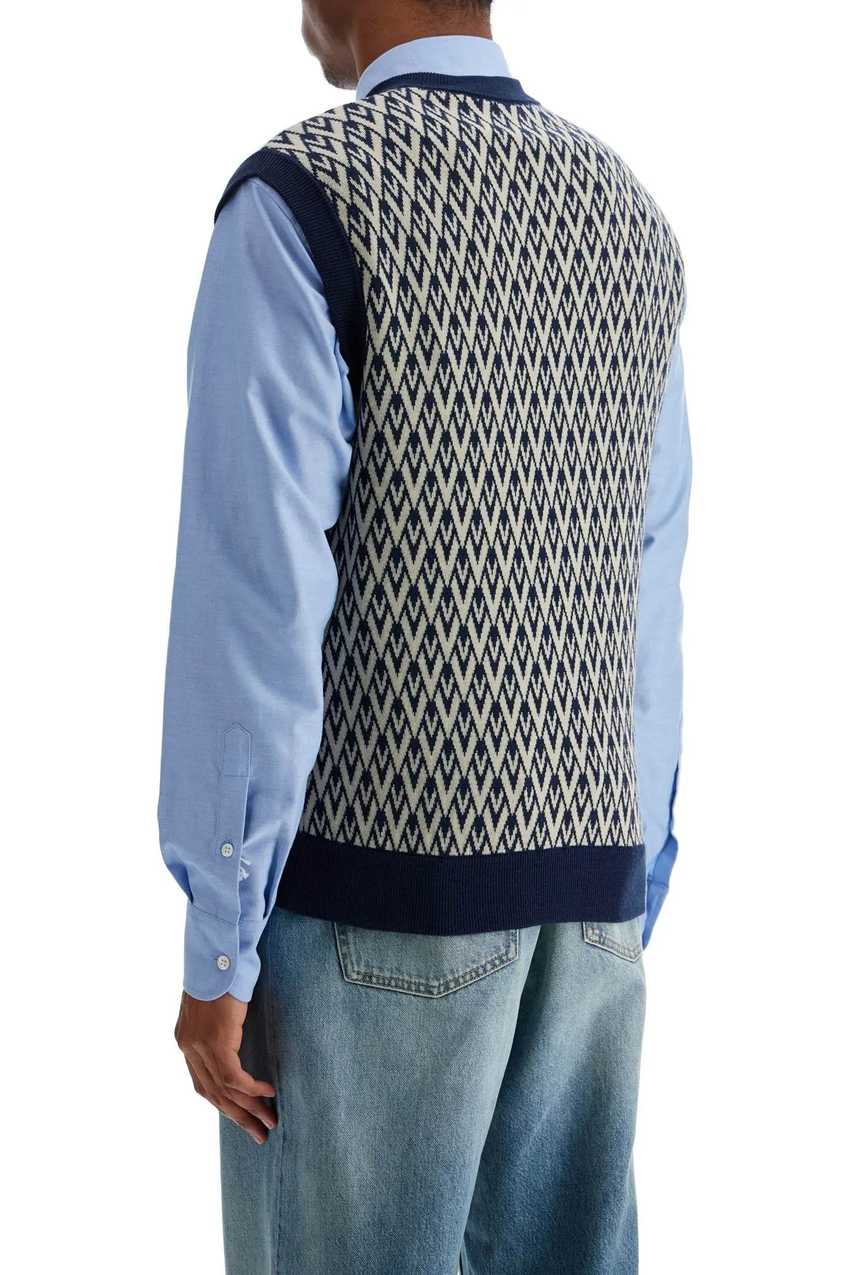 Zigzag Pattern Wool Vest