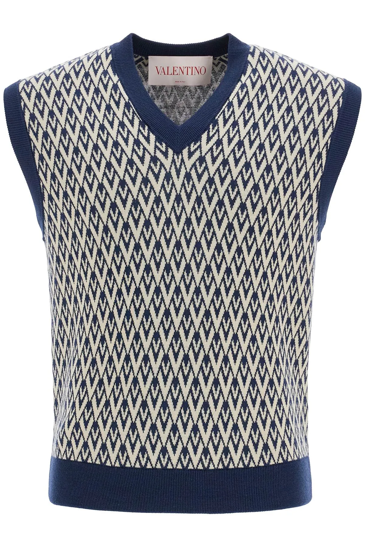 Zigzag Pattern Wool Vest